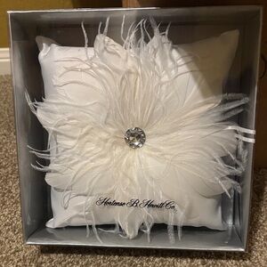 White Feather Accent Pillow - new